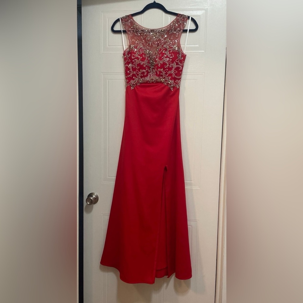 Red formal dress christmas's eve xs